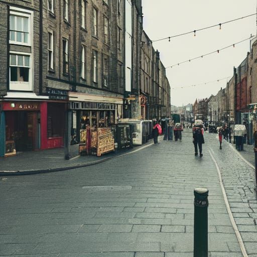 Vintage Dublin Street Photography in Warm, Muted Tones