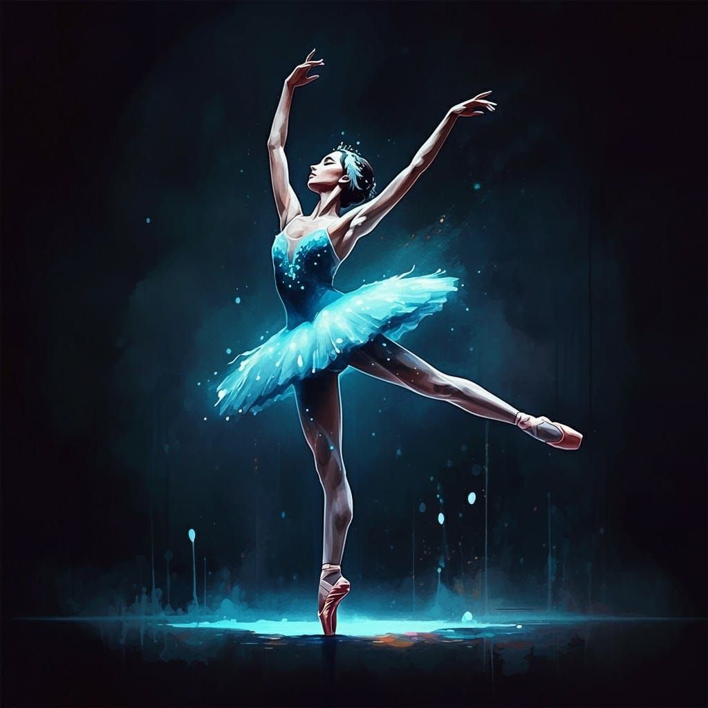 Bioluminescent Ballerina Dancing Among Exploding Stars