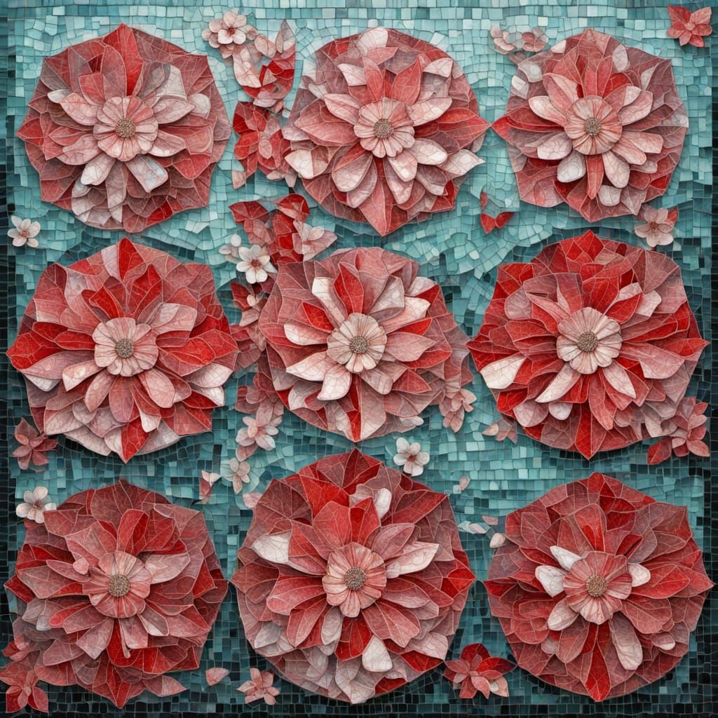 Abstract Surrealism with Mosaic and Aetherpunk Elements