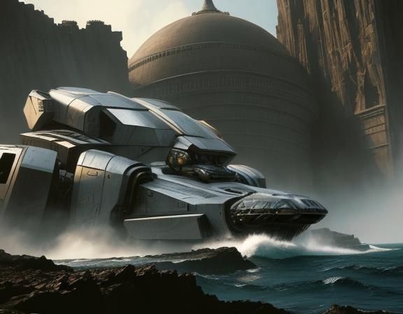 Giant Robot Protector Rises from the Ocean