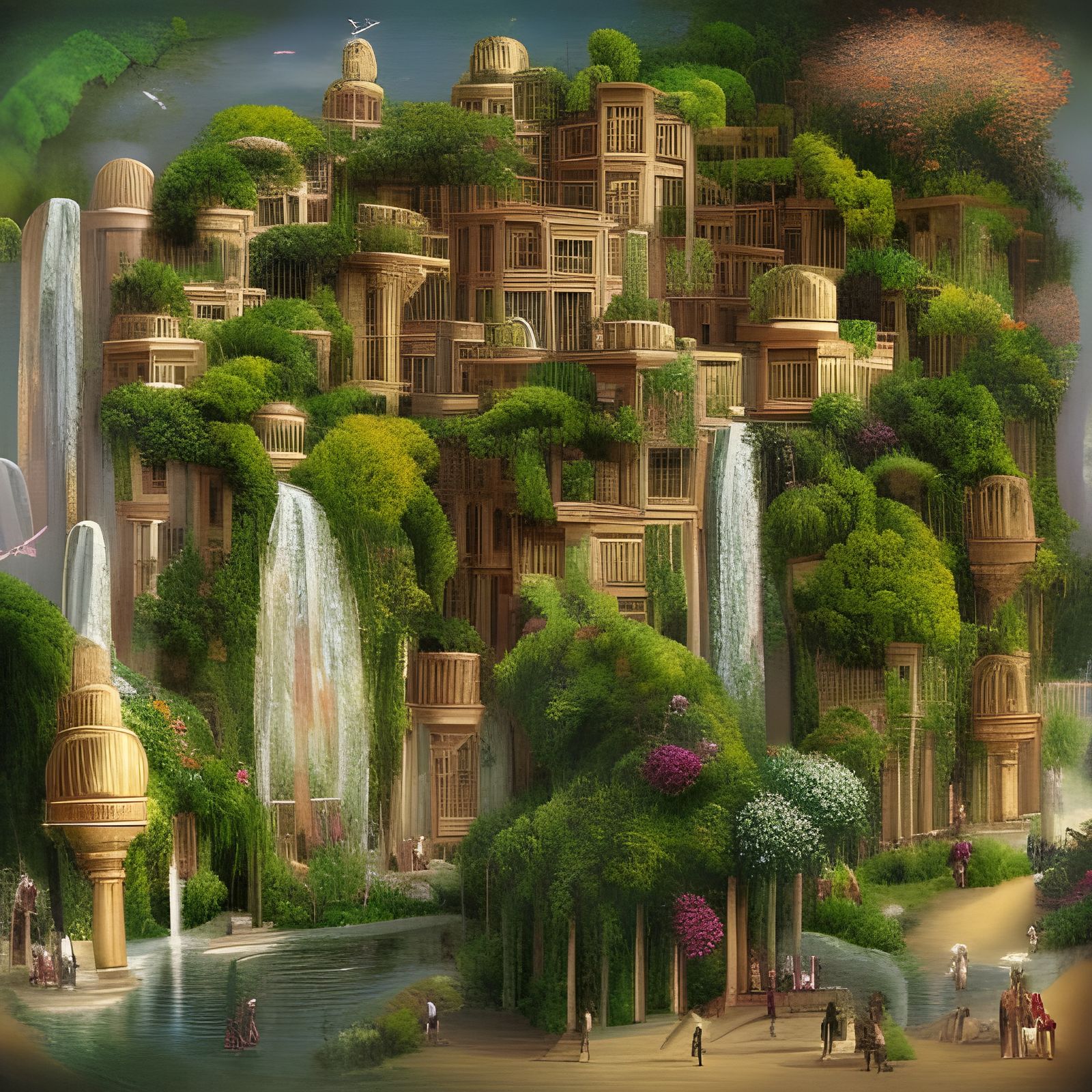 The hanging gardens of Babylon