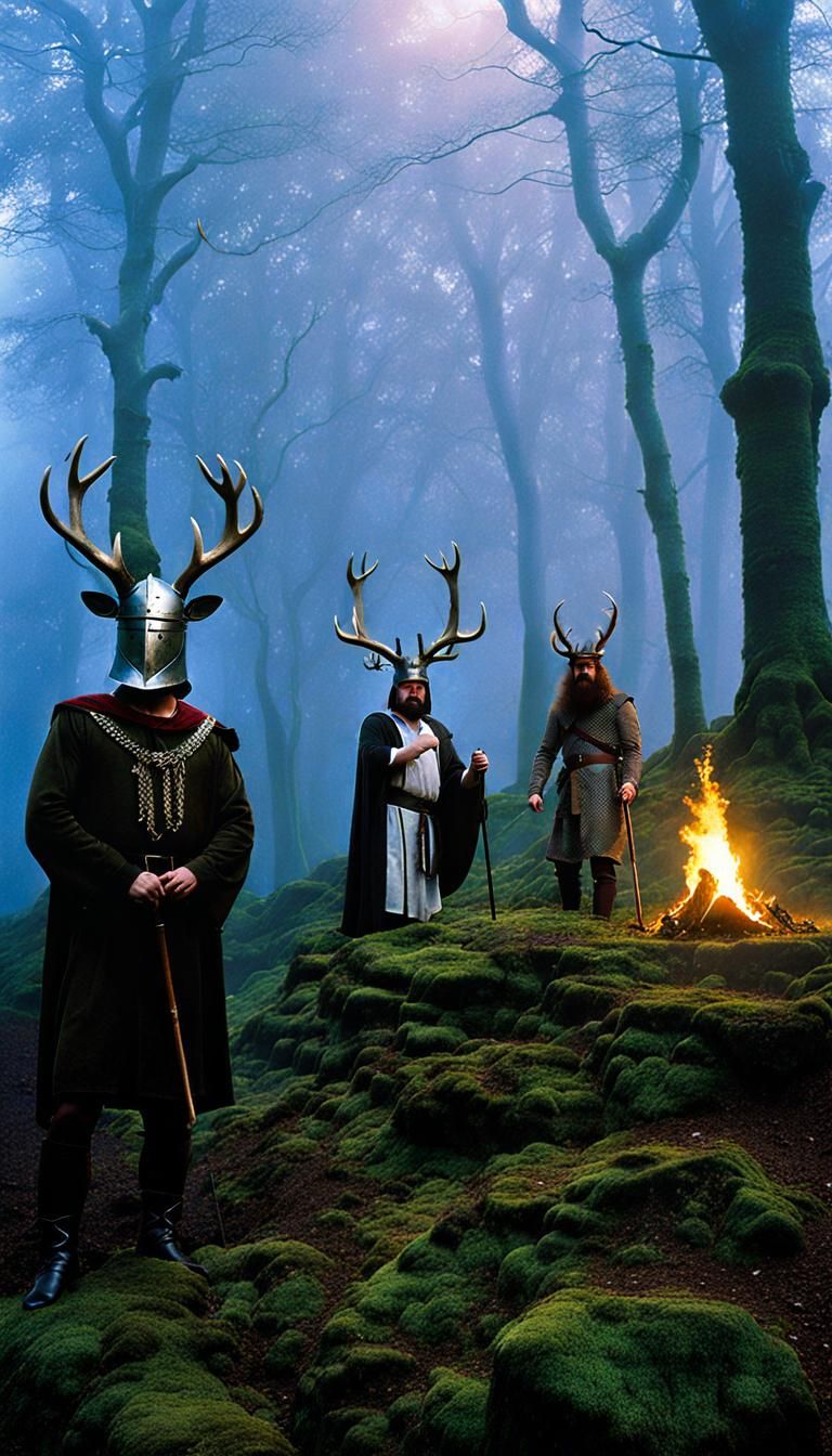 Knights of Ni in Misty Medieval Forest