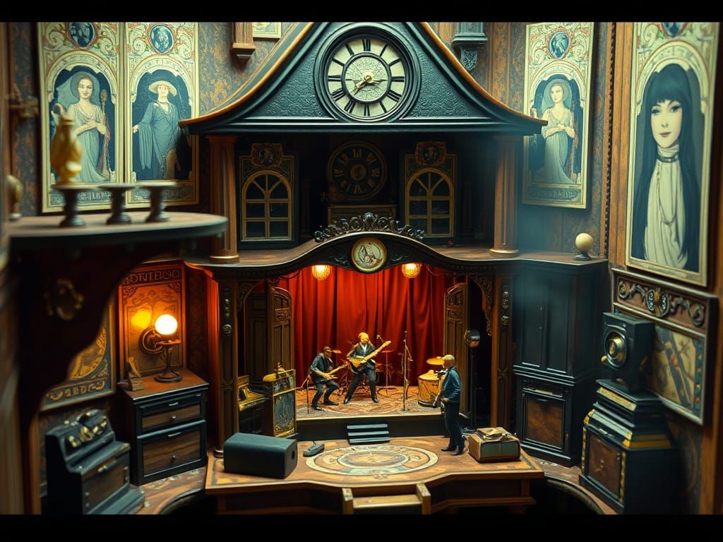 Steampunk Dollhouse Concert with Motörhead in Art Nouveau St...