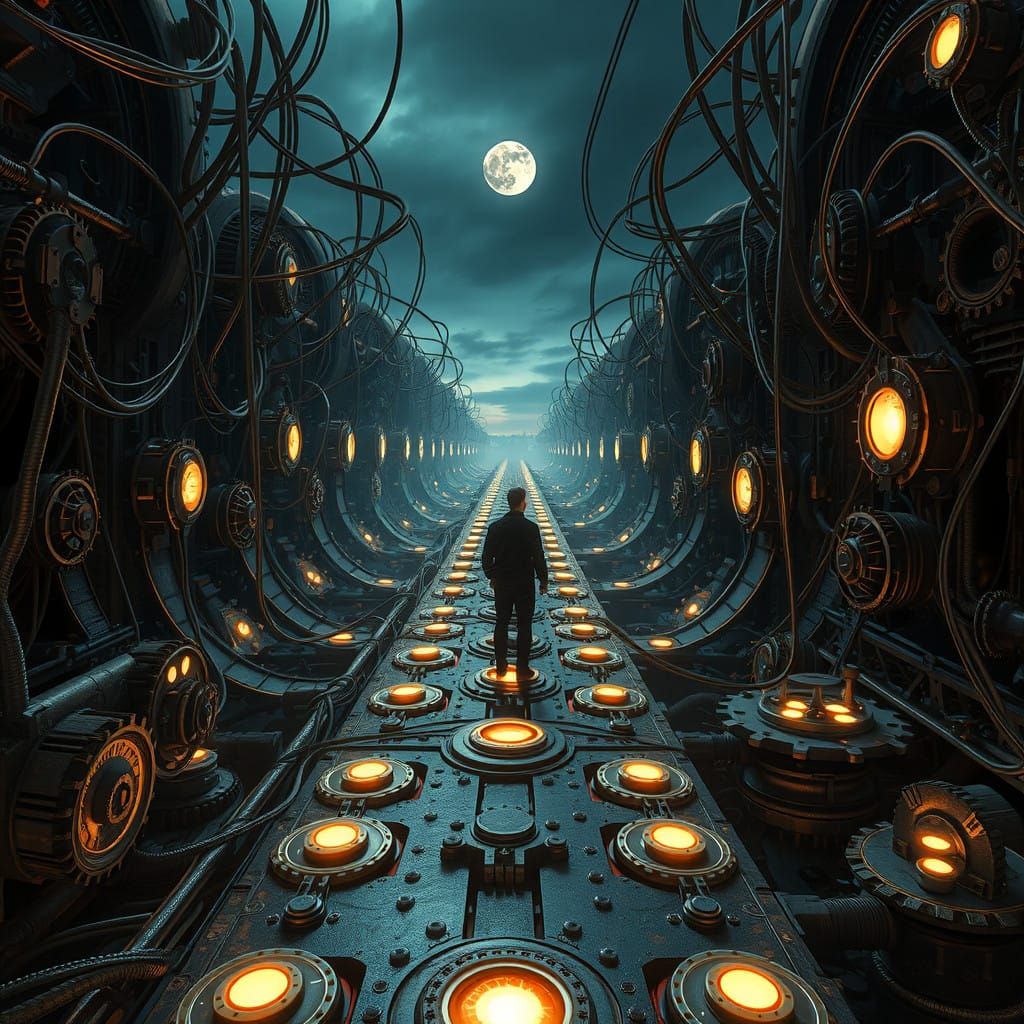 Mechanical Odyssey Unfolds in a Futuristic Labyrinth