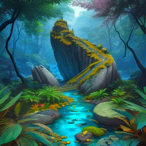 Ethereal Maximalist Rockscapes in Photorealistic 8K CGI