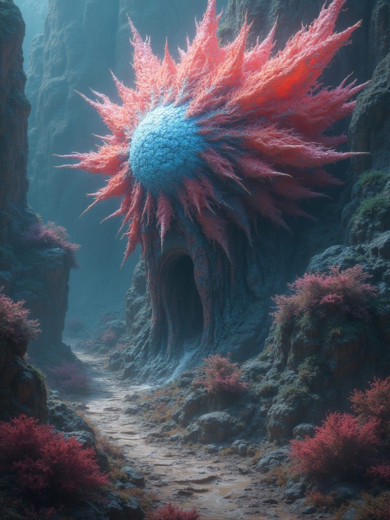 Epic Fantasy Meets Cyberpunk Apocalypse in a Vibrant, Detail...