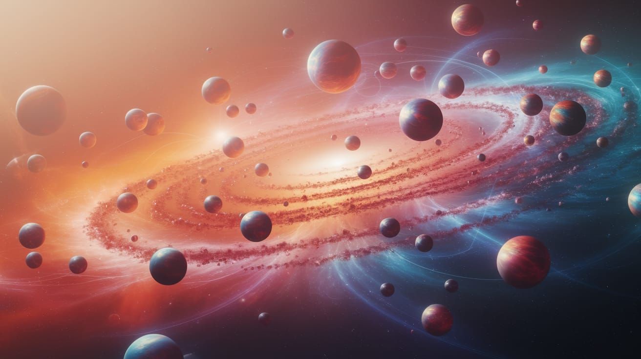 Celestial Tapestry in Vibrant Multiverse Aesthetic