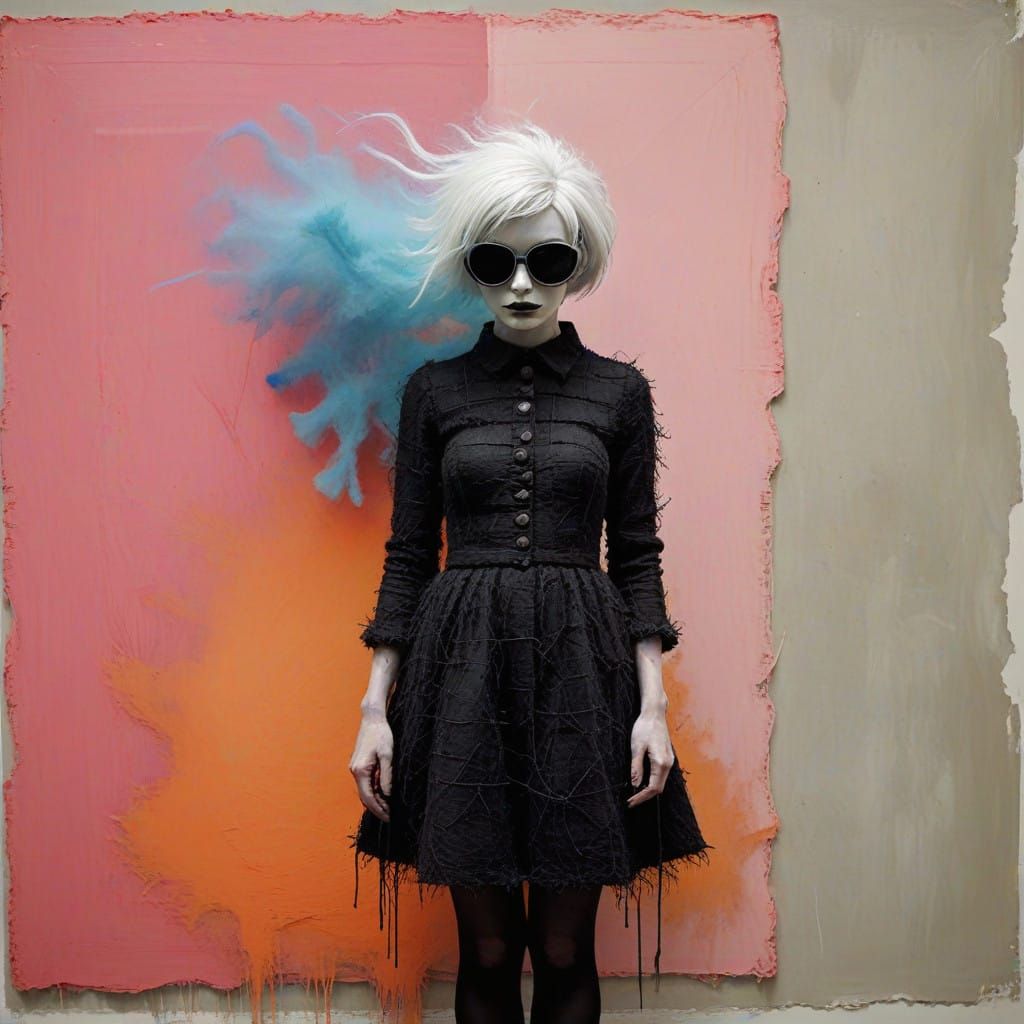 Vibrant Wraithpunk Goddess in Fauvist Spectral Hues