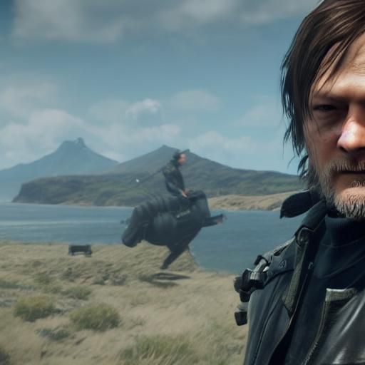 Norman Reedus Death Stranding PS4 Hyperrealistic Close-up