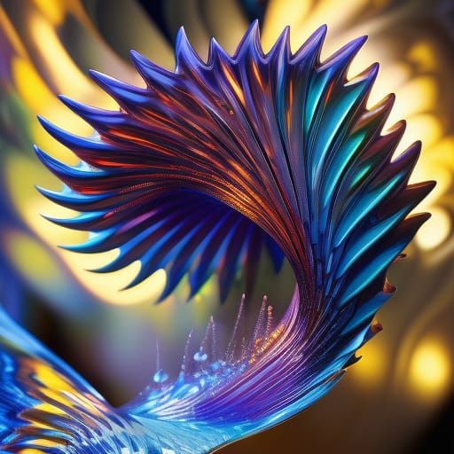 Glossy Chrome Fish Leaping from Water