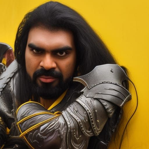 Hyperrealistic Portrait of a Klingon Warrior