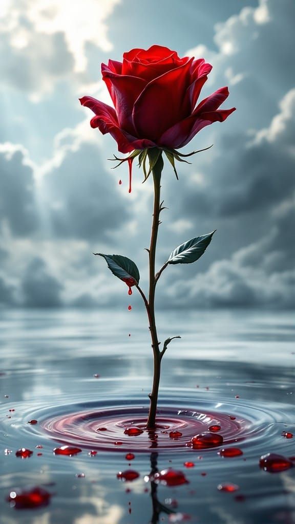 Dark Rose in Heavenly Light