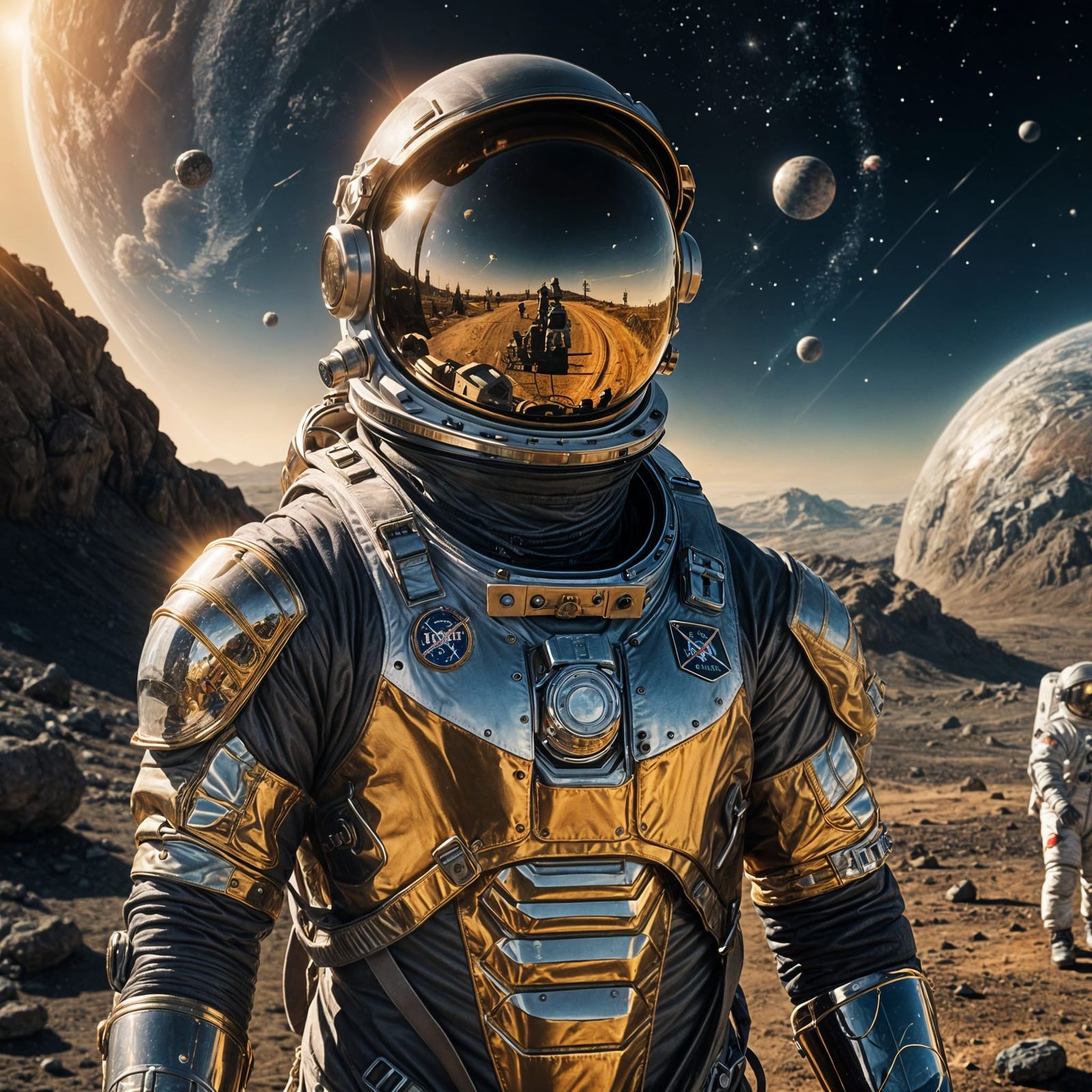 Cosmic Frontier Unveiled in Futuristic Space Landscape