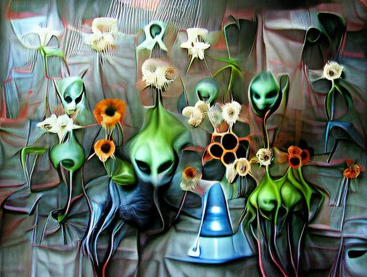 Hyperrealistic Alien Flowers in O'Keefe Style
