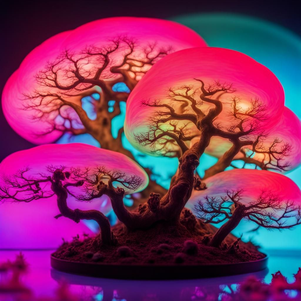 Surreal Bonsai Shelter in Salvador Dali Style