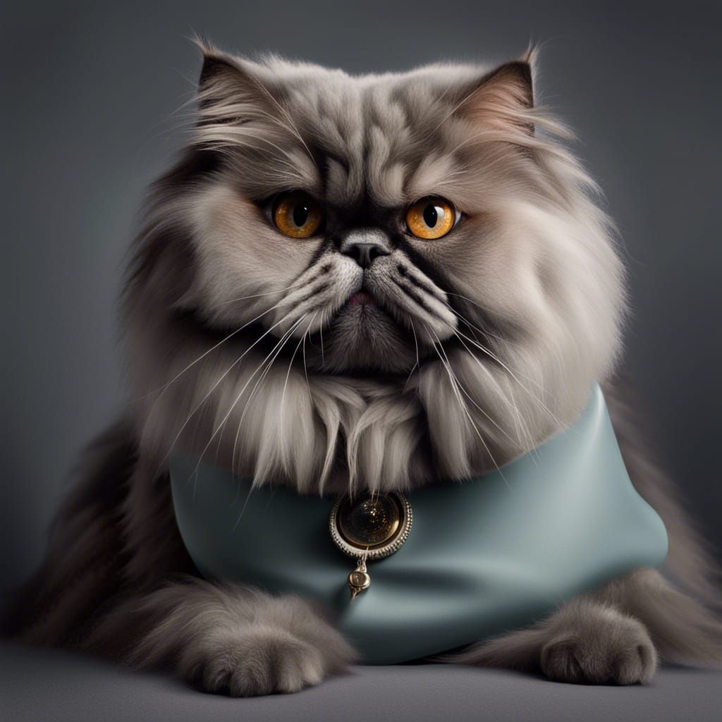 Hyperrealistic Photograph of a Persian Cat