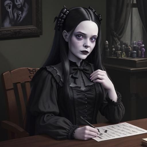 Wednesday Addams: Grown Up Gothic Scene