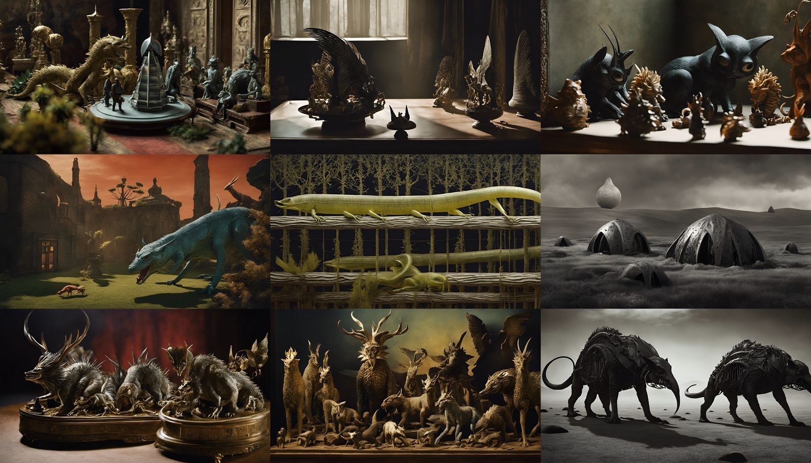 Deadly Beasts' Secret Organization in Surrealist Style