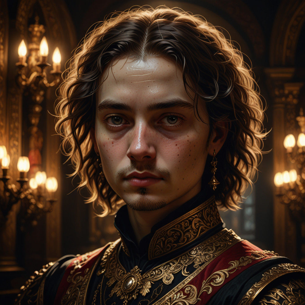 Ornate Brilliance Portrait in Baroque Style