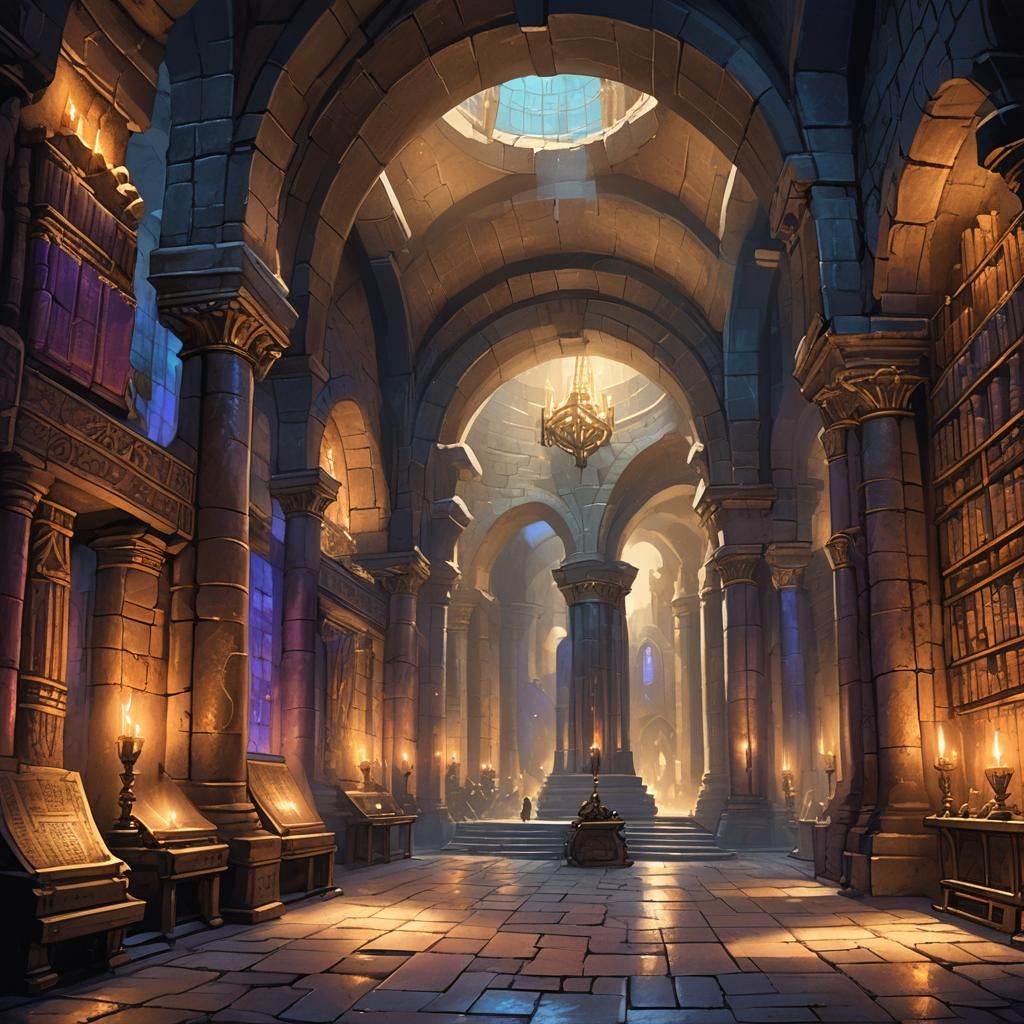 Mystical Underground Vault Concept Art in Unreal Engine