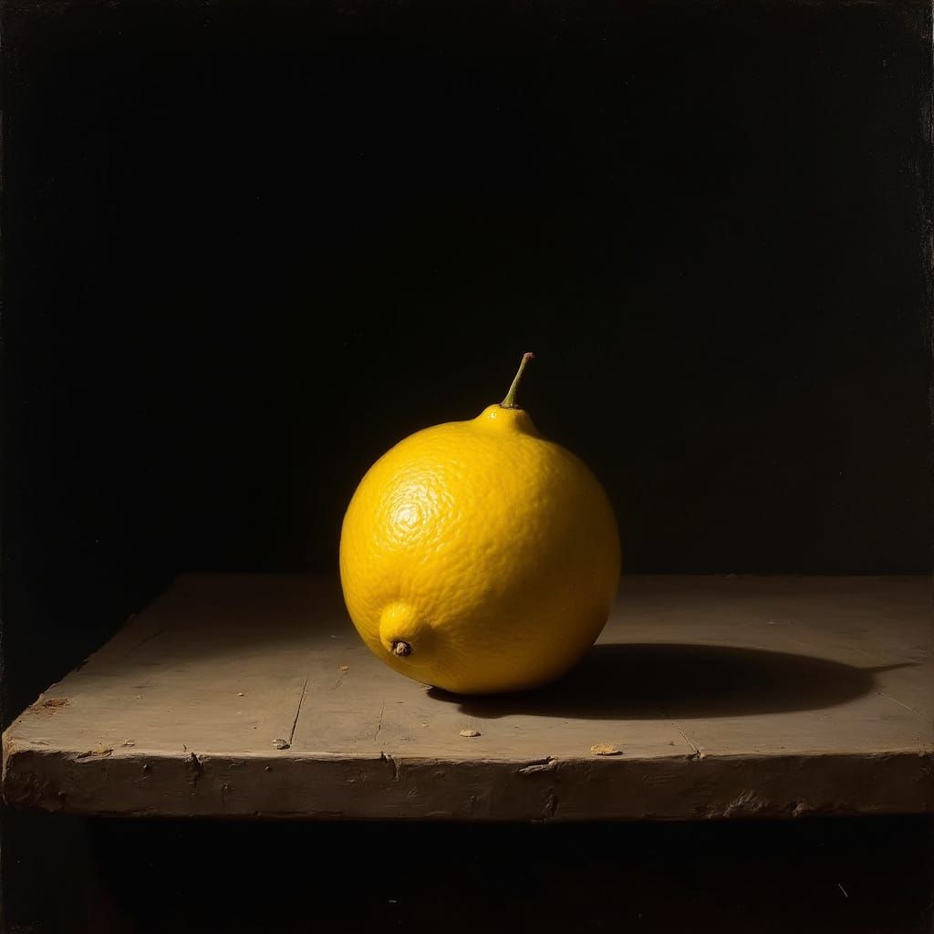 Lemon in Dramatic Chiaroscuro