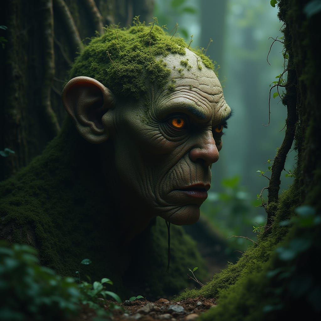 Monstrous Kobold in Dark Gothic Forest