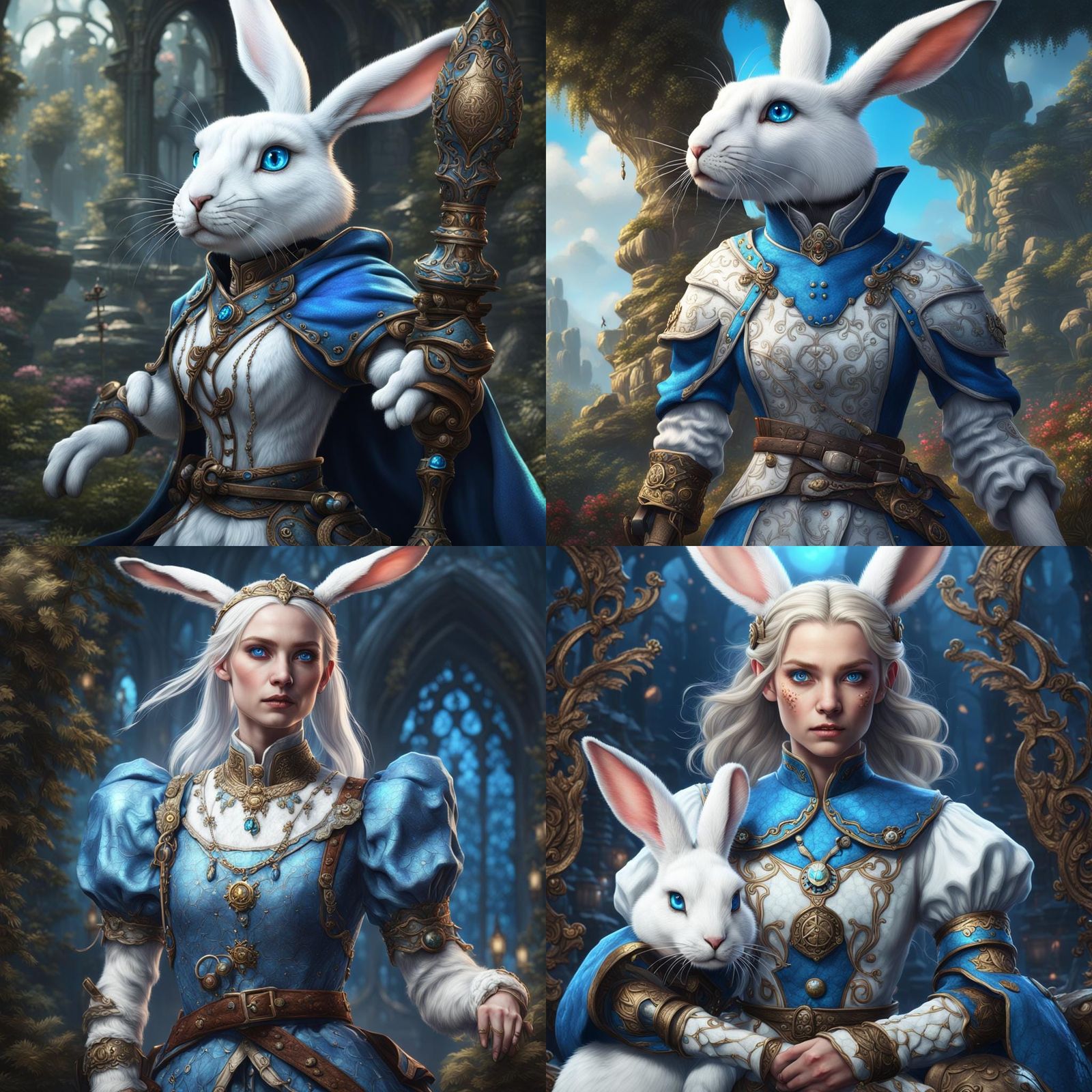 D&D White Rabbit Character: Fantasy Art