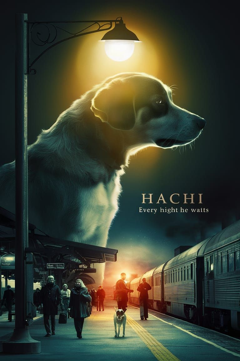 Loyal Dog Waits: Heart-wrenching Movie Poster