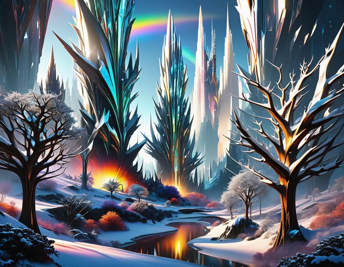 Crystal City Shines on a Fractal Alien Planet