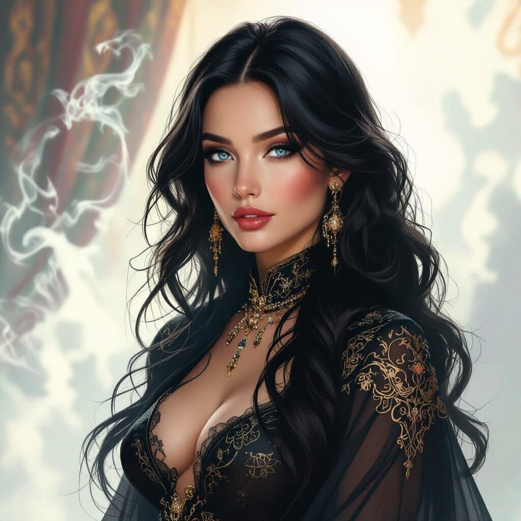 Opiumcore Beauty in Baroque Fantasy Style