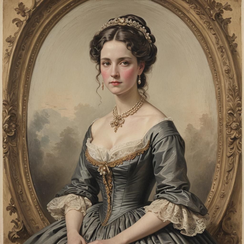 Classic portrait of a lady in 1840