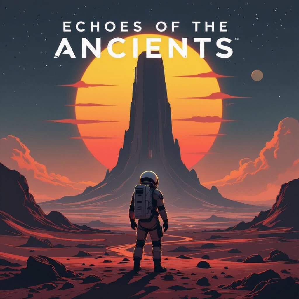 Astronaut on Alien Planet with Ancient Structure