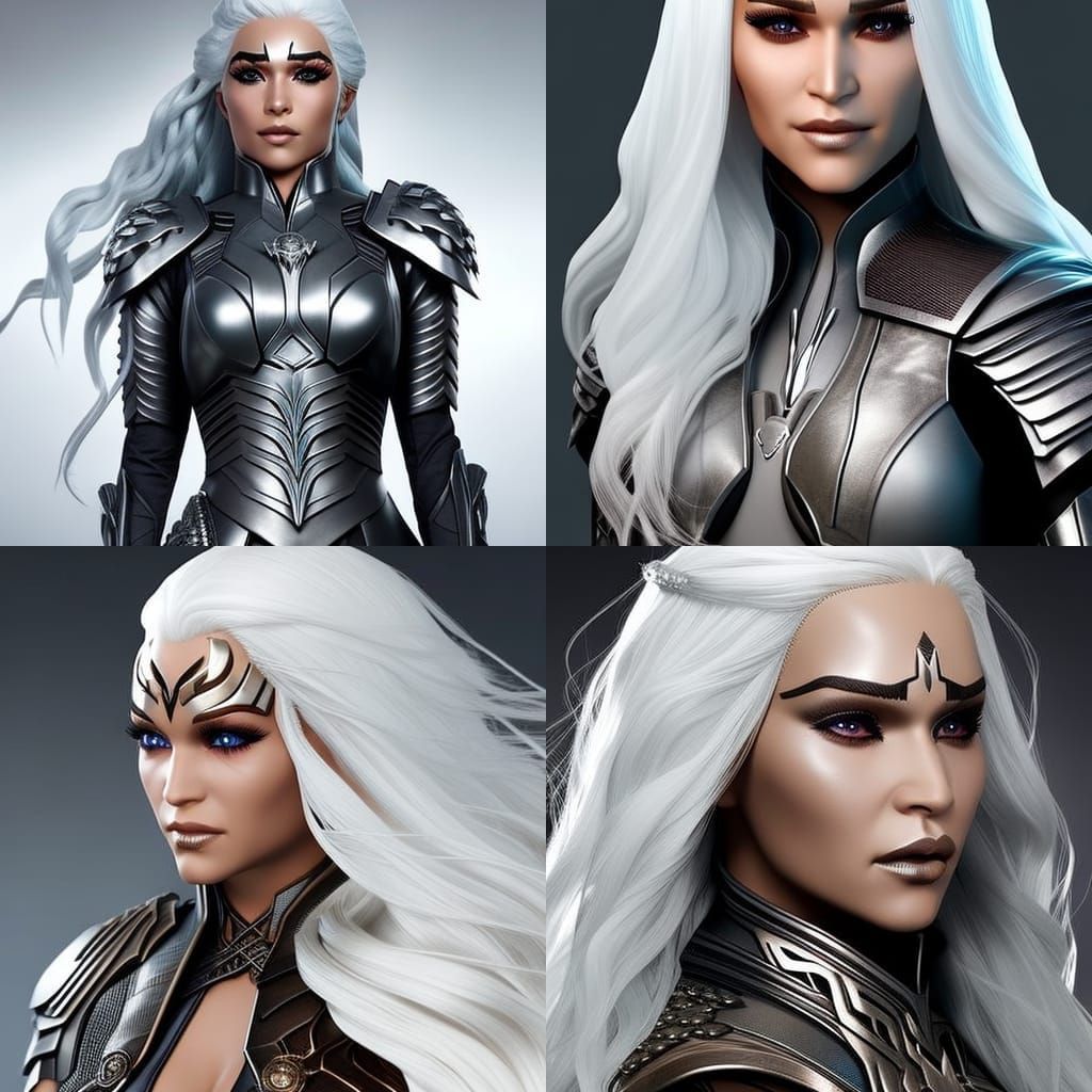 Daenerys Targaryen as Cyberpunk Cyborg Portrait