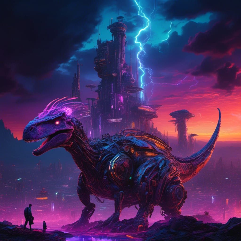 Chrono-Reptilian: A Steampunk Cyberpunk Dinosaur Adventure i...