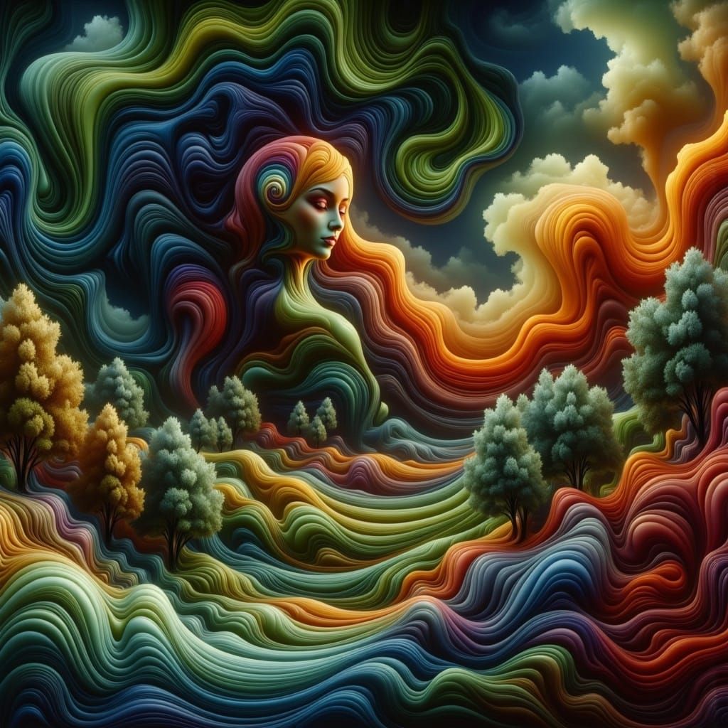 Sinister Woman in Hyperrealistic Comic Book Style