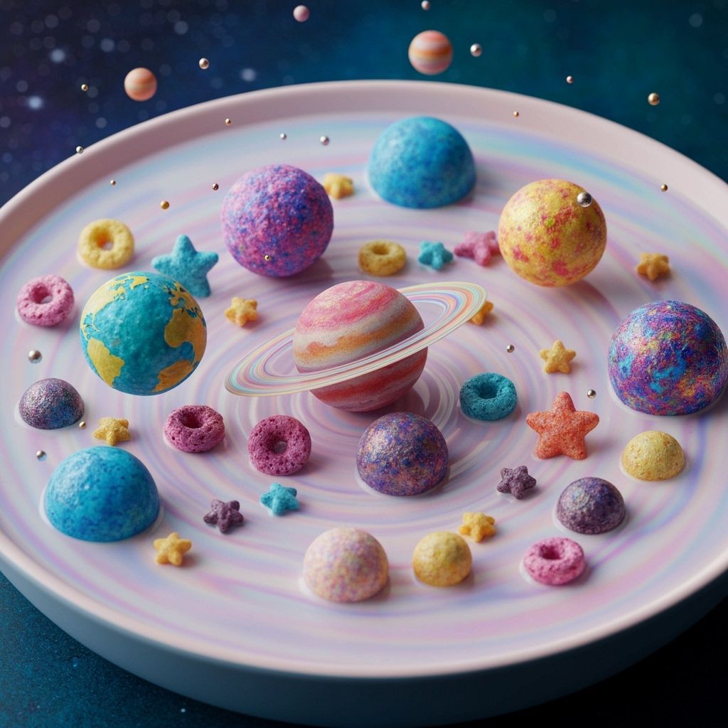 Cosmic Cereal Bowl in Futuristic Style