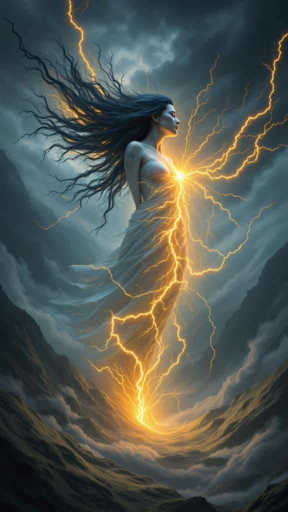 Goddess of Storms Ascends in Divine Transformation