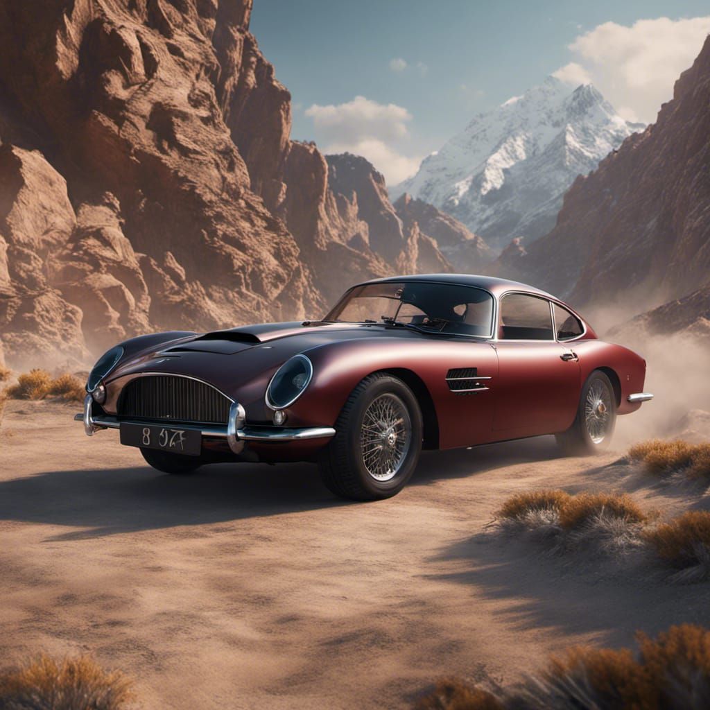 James Bond 007 Car in Detailed Matte Painting