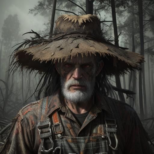 Appalachian Nightmare with Demonic Herons: Digital Matte Pai...