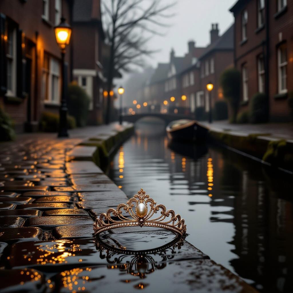 Victorian Canal Tiara in Sepia Tones