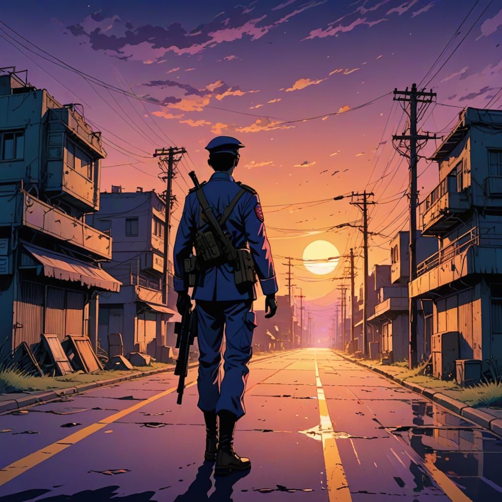 Ethereal Soldier Confronts Haunting Spirits in Anime-Inspire...