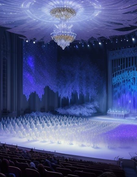 Celestial Concert Hall with Ethereal Winter Music