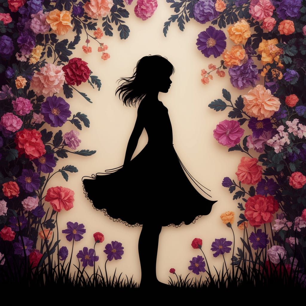 Enchanted Field of Blooming Flowers in Vibrant Colors