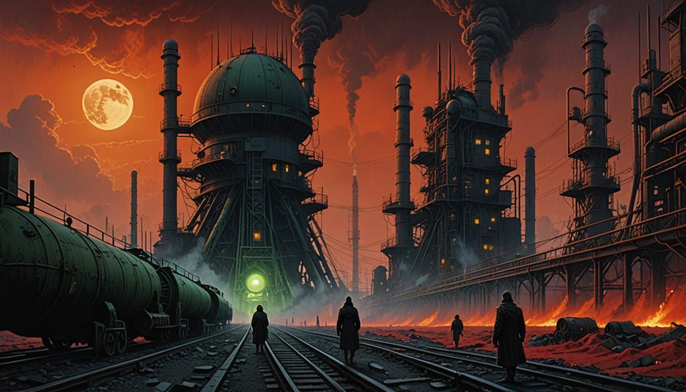 Ethereal Prince in Industrial Ruin