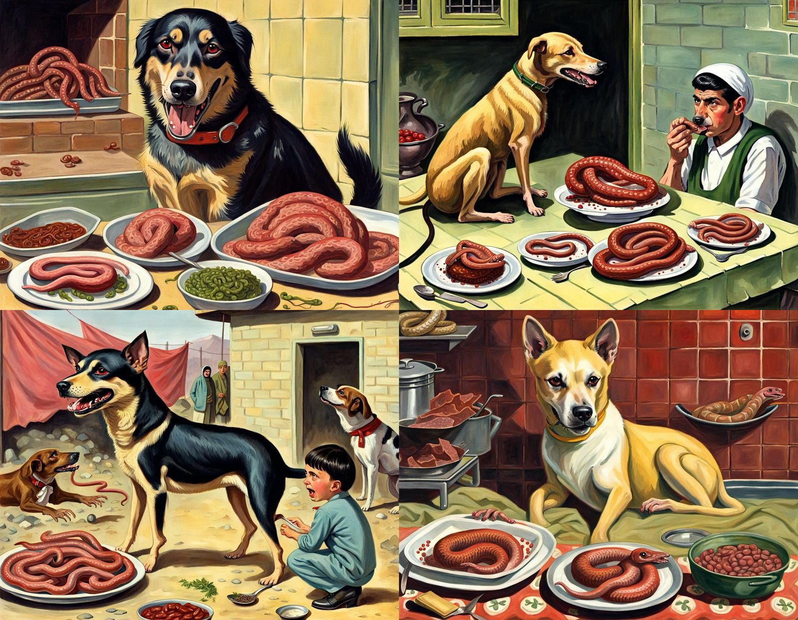 Whimsical Horror Homunculus Adorns a Distressed Iranian Land...