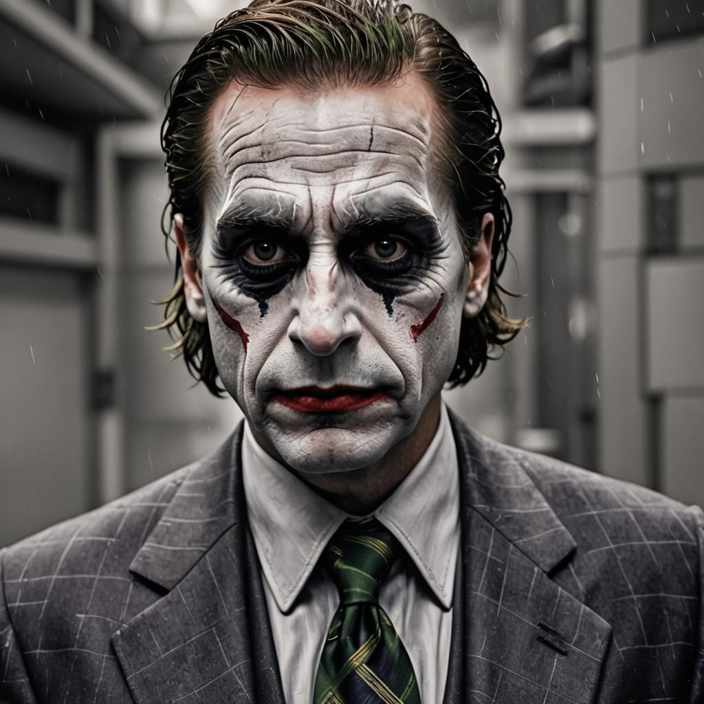 Hyperrealistic Michael Scott as The Joker