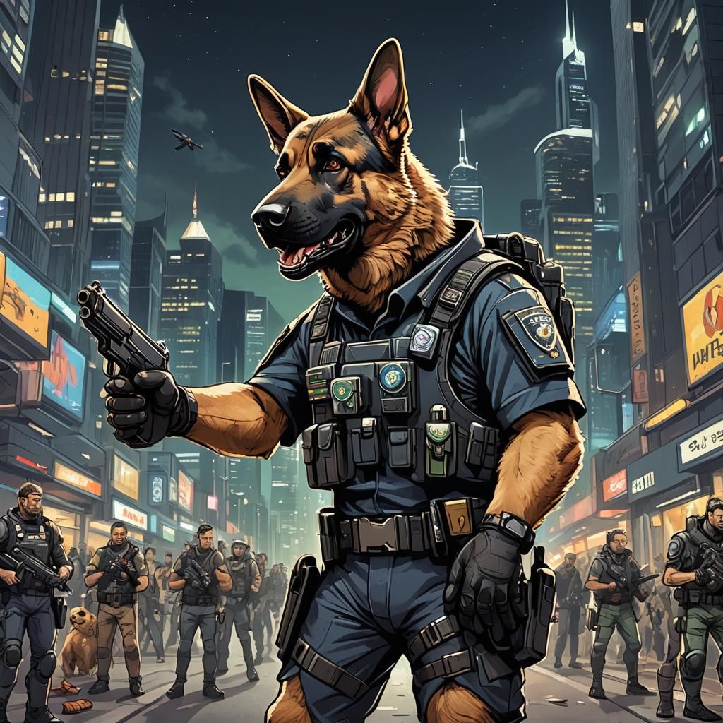 Space Police Officer Dog