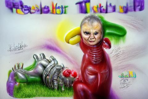 Teletubbies Tickle Monster in Giger Style