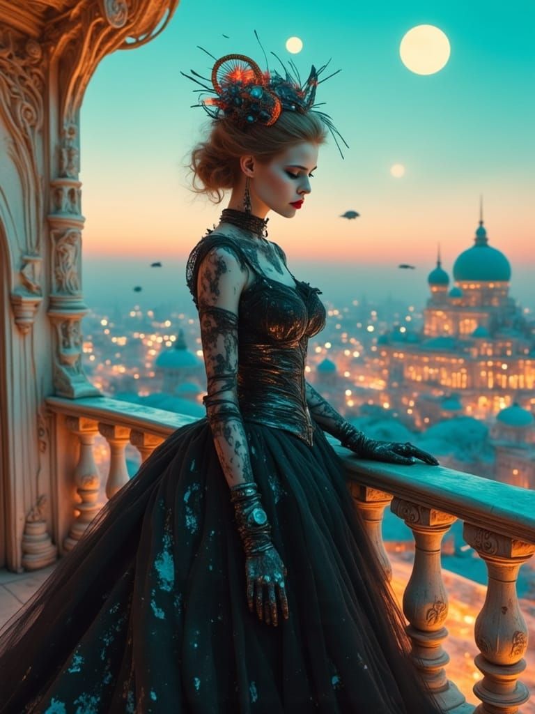 Gothic Tsaritsa Reigns Over Futuristic Alien Cityscape