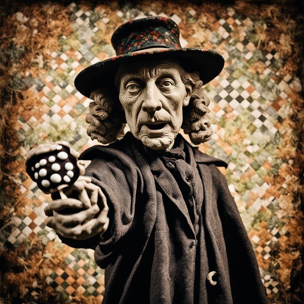 17th Century Mushrooms with Young Preacher, Sculpture Style